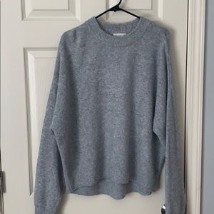 H&M Light Gray Crew Neck Sweater Sz L